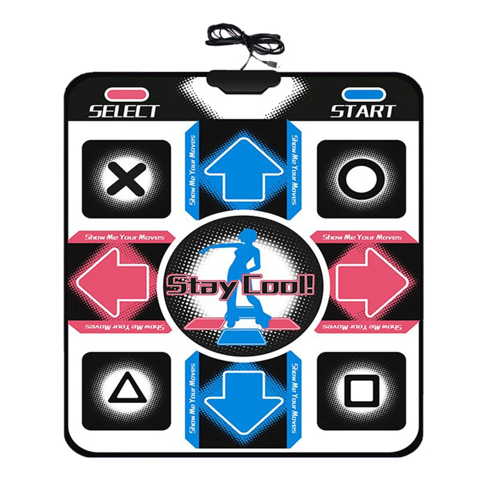 Entertainmen USB Wired Non-Slip Dance Mats Fitniess Dancing Game Step Pad HD Foot Print Dancer Blanket Dancer Blanket Equipment