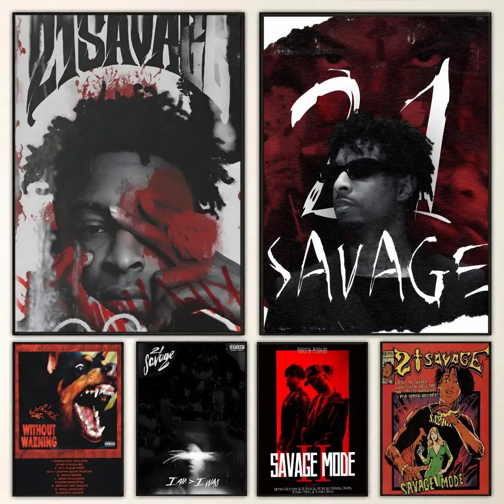 Savage Bold Typography Urban Style Retro 90s Aesthetic Poster Aesthetic Art Print for Bedroom & Living Room Decor, Unframed