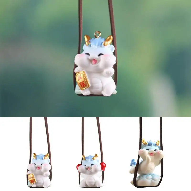 

Dragon Car Pendant Cute Chinese Dragon Hang Ornament Auto Rear View Mirror Hanging Pendant Car Interiror Decoration Accessories