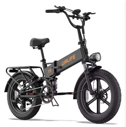 T5 Electric Fat Tire Bicycle Aluminum Alloy Frame 32 Km/h Speed 20 Inch Wheels Front/Rear Disc Brake UK EU Available