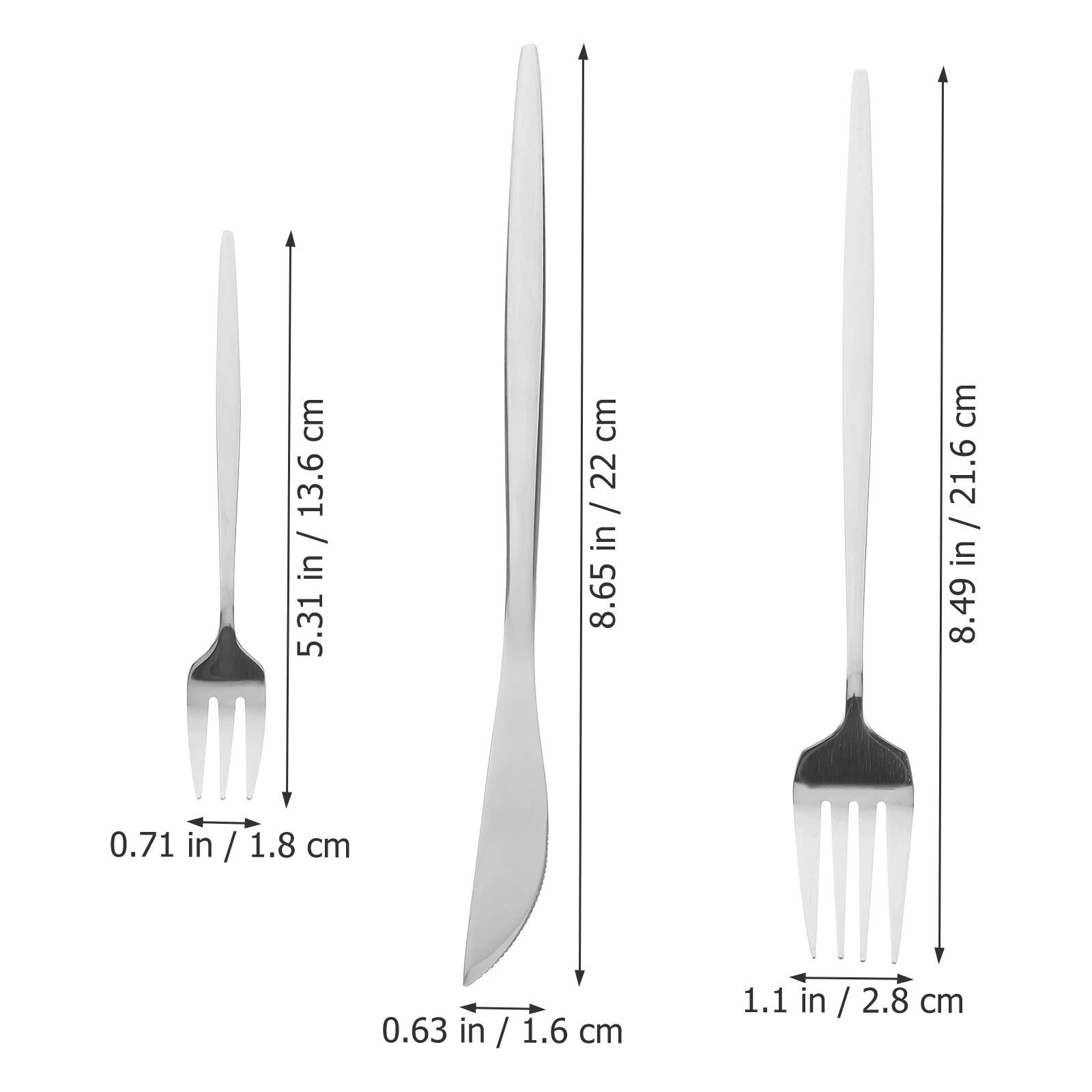 

Eating Utensils Kitchen Western Silverware White Appetizer Dessert Forks