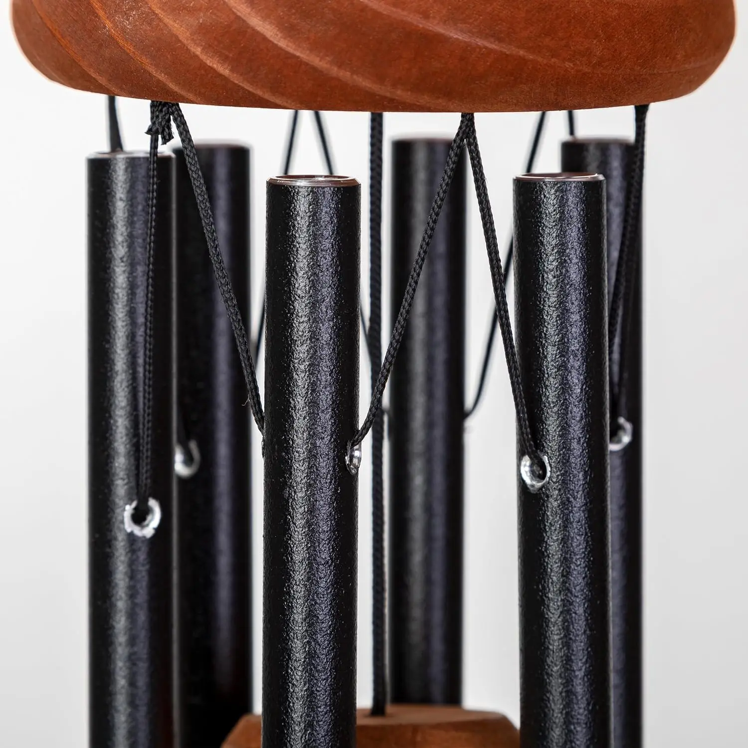 18-inch Redwood Wind Chime in Black by Wind River for Patio, Backyard, Garden, and Outdoor décor. Made in the USA