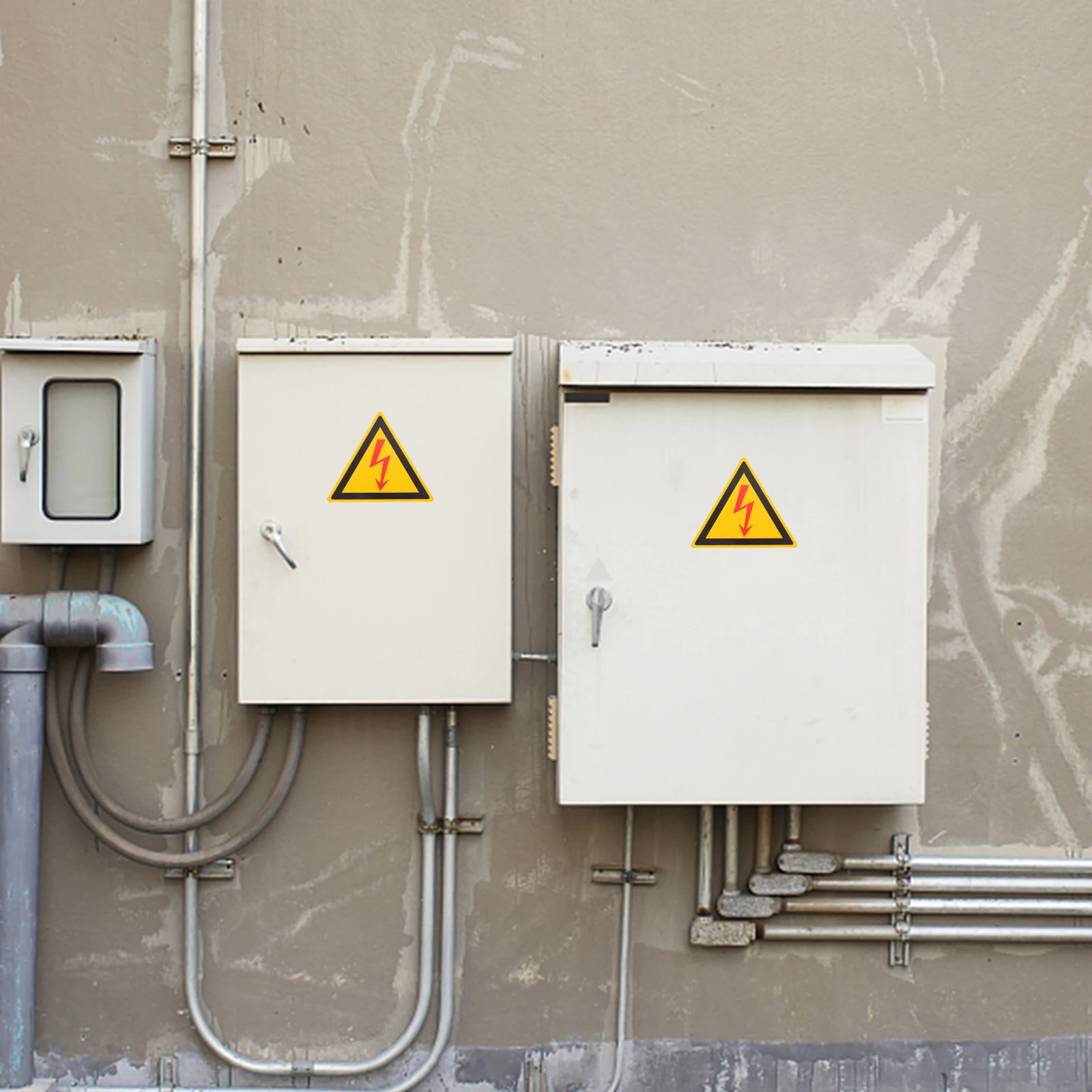 High Quality Warning Electrical Shocks Bright Adhesive Safety For Equipment Machine Sturdy Eye-Catching Clear Pattern