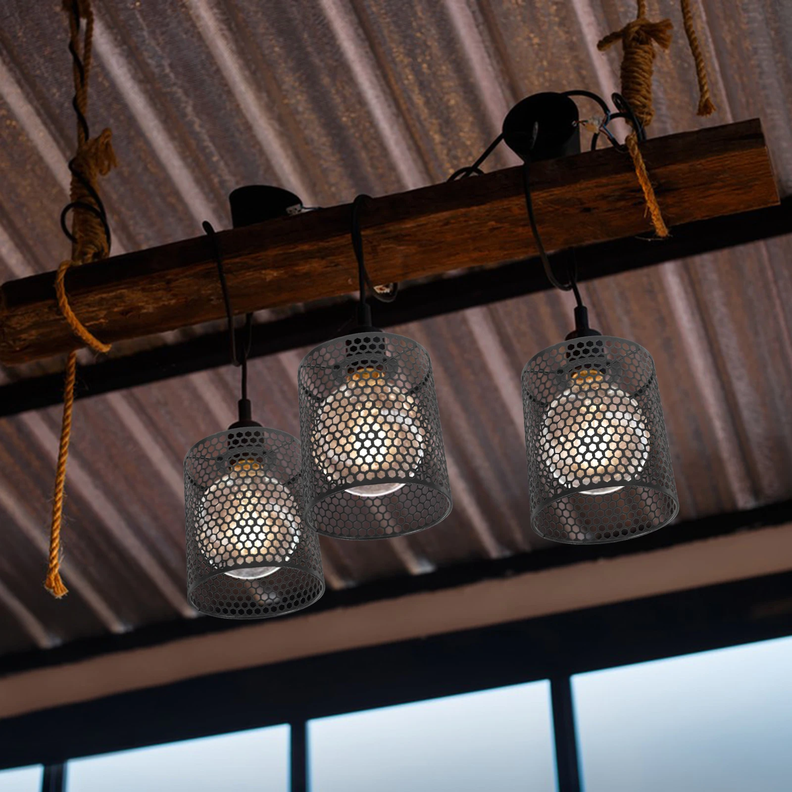 

Iron Lamp Shade Hollow Design Modern Pendant Light Cover For Indoor Decor Dining Bar Hallway Lighting Fixture Replacement