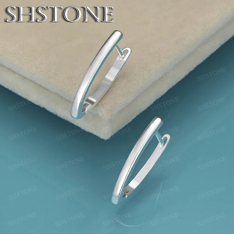 Hot Sell 925 Sterling Silver V-Shape Hoop Earrings For Women Individual Fashion Jewelry Wedding Banquet Party Gift Accessories