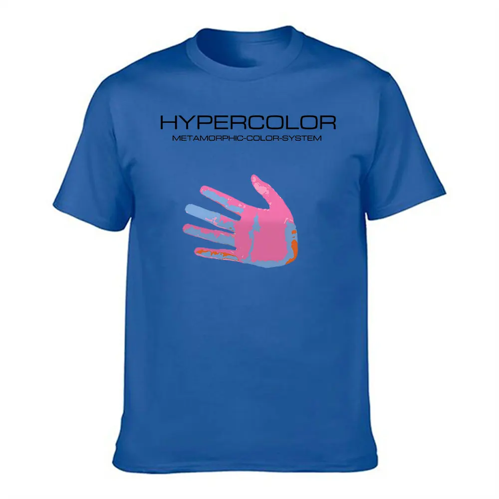 Men's Pure Cotton Hypercolor Metamorphic Color System T-Shirt, Heat-Sensitive Color-Changing Handprint Graphic Tees, Casual Brea view 6