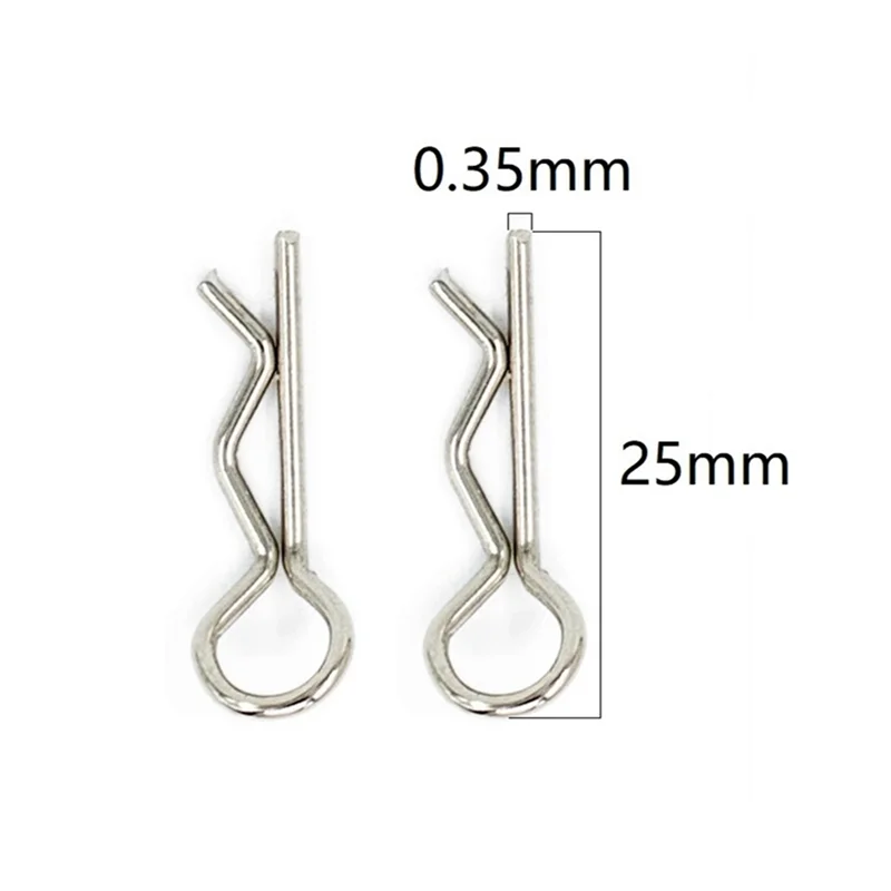 AS96-2Zestaw Gumowy Klips Mocujący Korpus Obudowy Klamra Zabezpieczająca z Otwornikiem do Obudowy dla ARRMA TRAXXAS HSP HPI 1/7 1/8 1/10