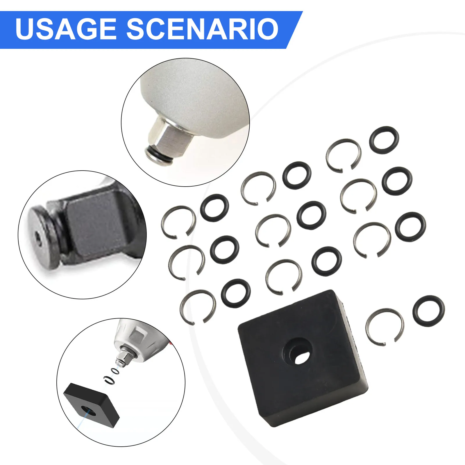 

O-Ring Replacement Kit Extractor Square Drive Retainer O-Ring Kit Square Drive Tools Kit 1 2inch Retainer Rings