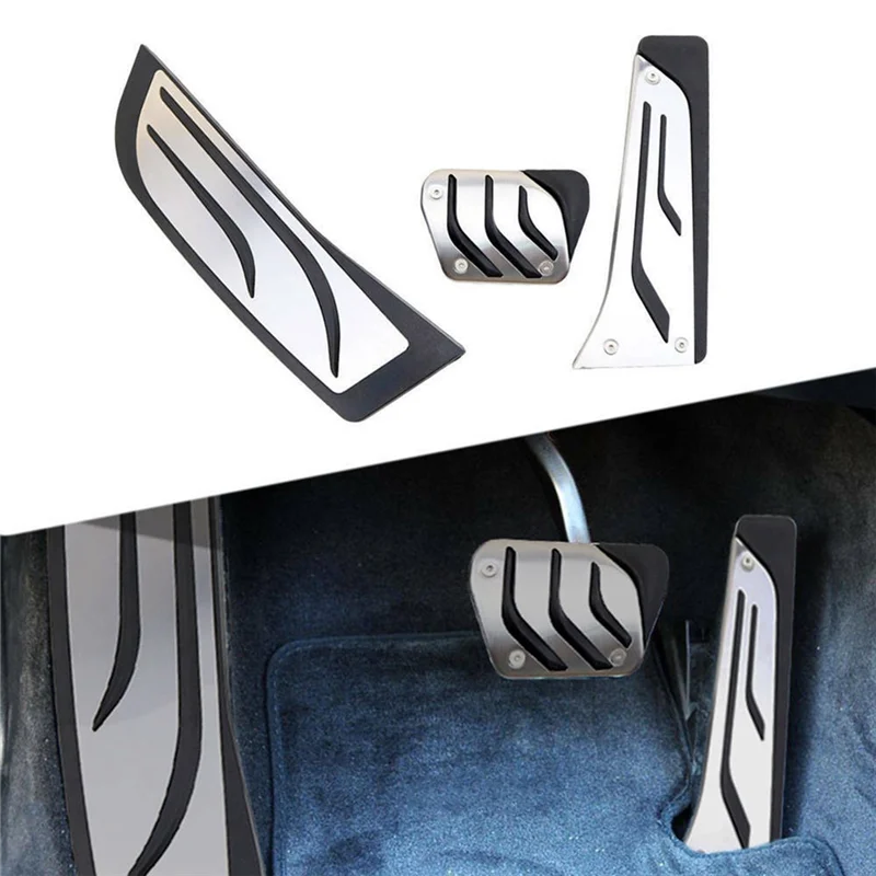 

ABHY-Gas Brake Foot Pedal Cover Kit RHD For BMW 1 2 3 4 5 7 Series X3 X4 X5 X6 F30 F10 E39 E90 E60 Car Foot Rest Pedal