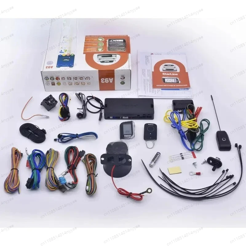 

Russian version Two Way Support 2 Can 2 Line A93 Starline Alarm Remote Engine Starter Car
