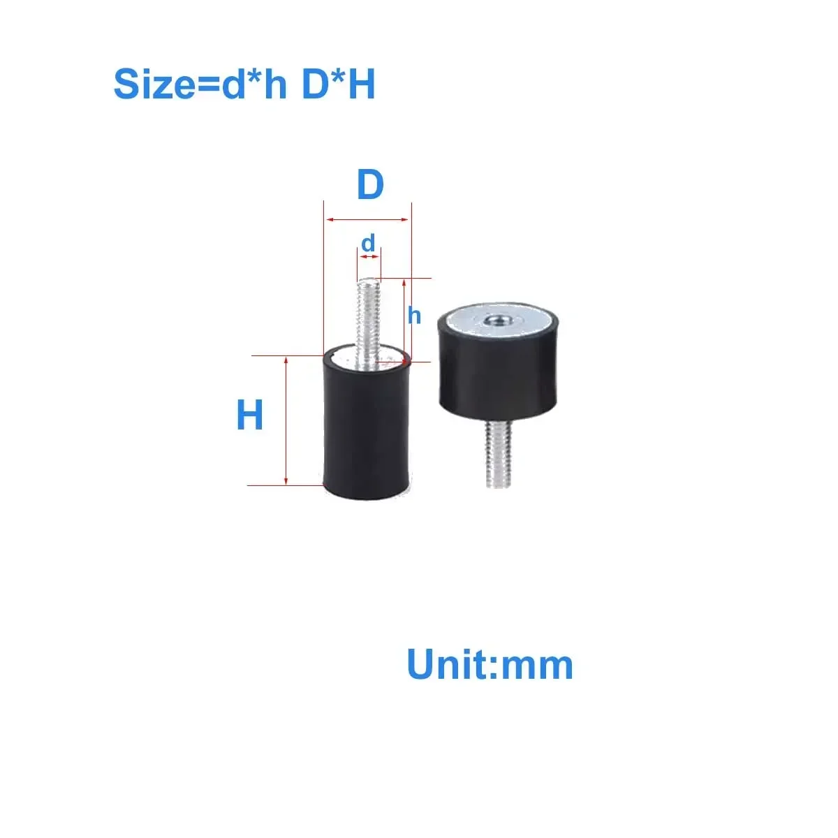 VD Type Rubber Shock Absorber, Screw Pad, Machine Shock Absorber