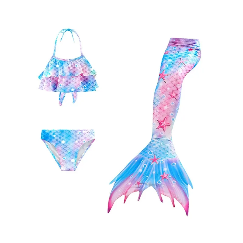 Fantasia Girl Mermaid Swimsuits Summer Beach Vacation Girls Bikini Holiday Colorful Fishtail Children's Swimwear Split Swimsuit