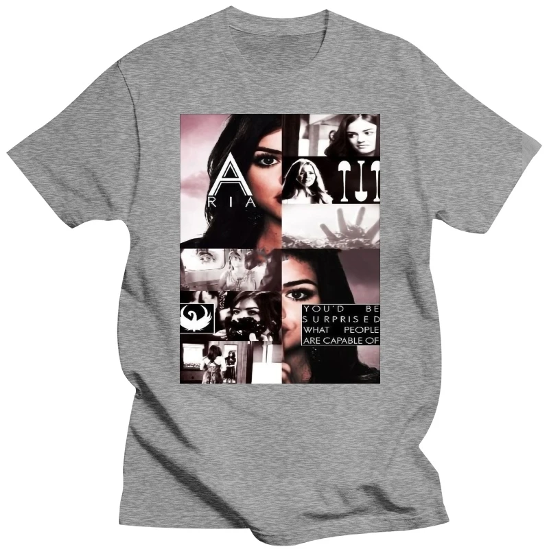 T-shirt a contrasto da donna estiva di moda Pretty Little Liars