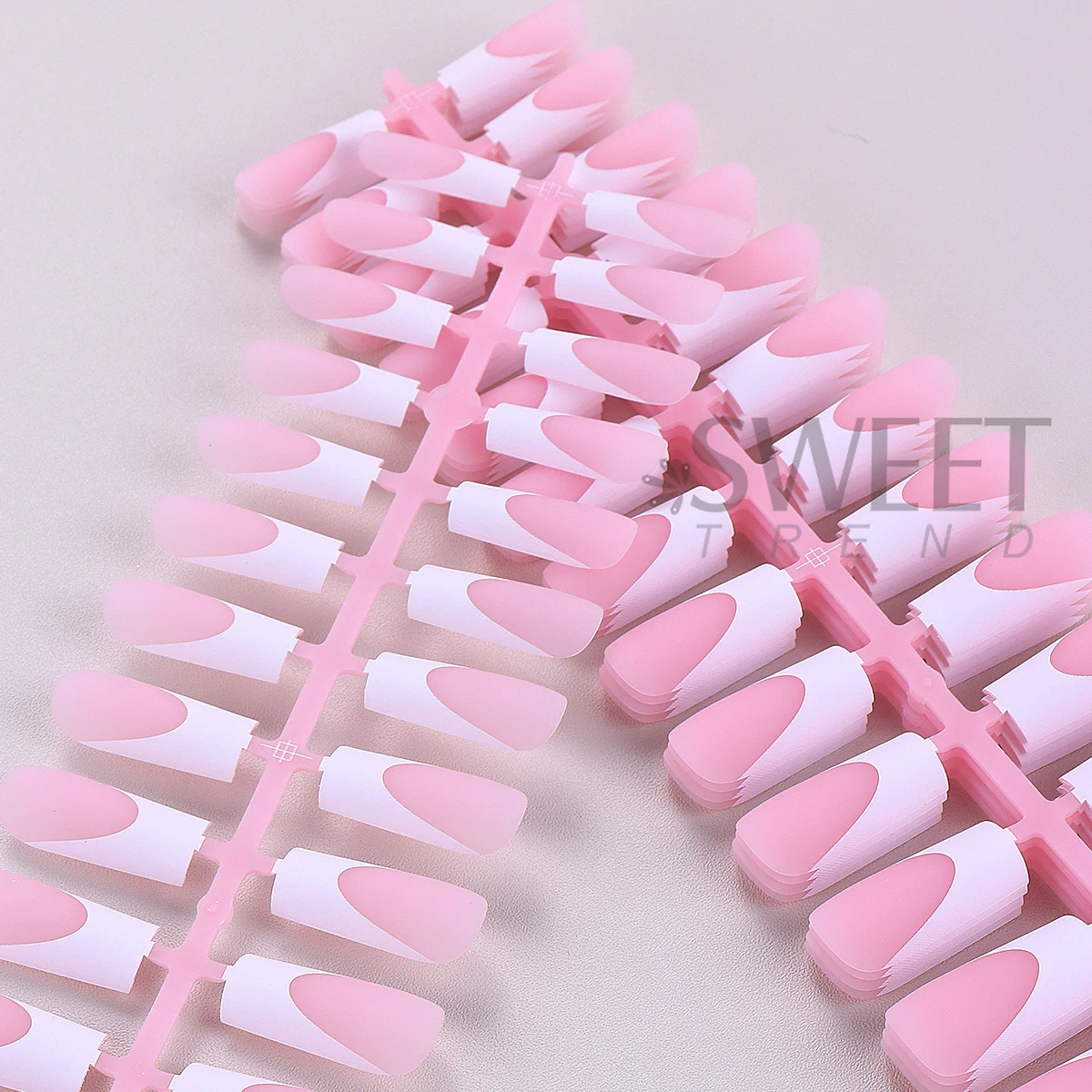 150/160개 누드 핑크빛 매트 프레스온 네일 팁 짧은 스퀘어 라운드 코핀 인조 가짜 네일 프렌치 디자인 무광 풀커버