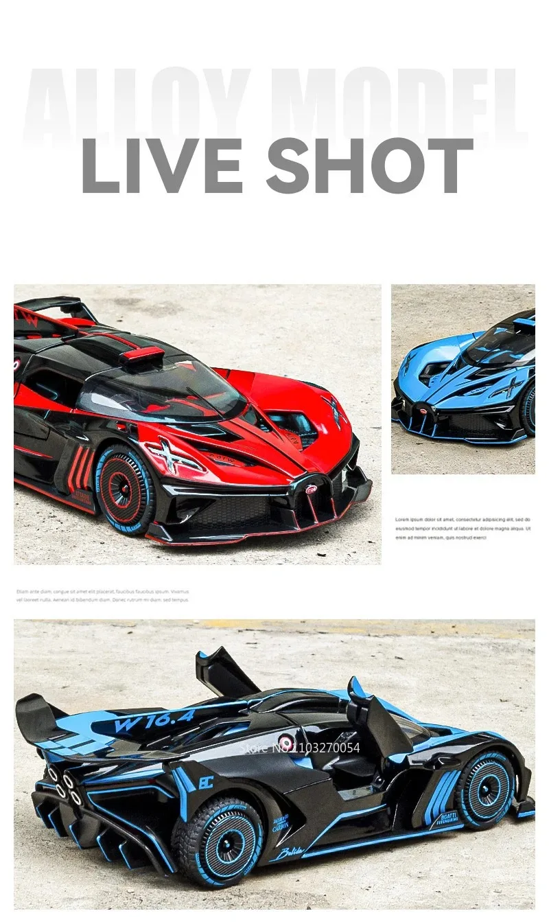 1:24 Bolide Revuelto Legierung Modell Diecast Auto Spielzeug Türen Geöffnet Sound Licht Zurückziehen Miniatur Fahrzeug Junge Erwachsene Geburtstag Geschenk – Detail 13