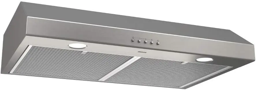 Three-Speed Glacier Under-Cabinet Range Hood with LED Lights ADA Capable, 1.5 Sones, 375 Max Blower