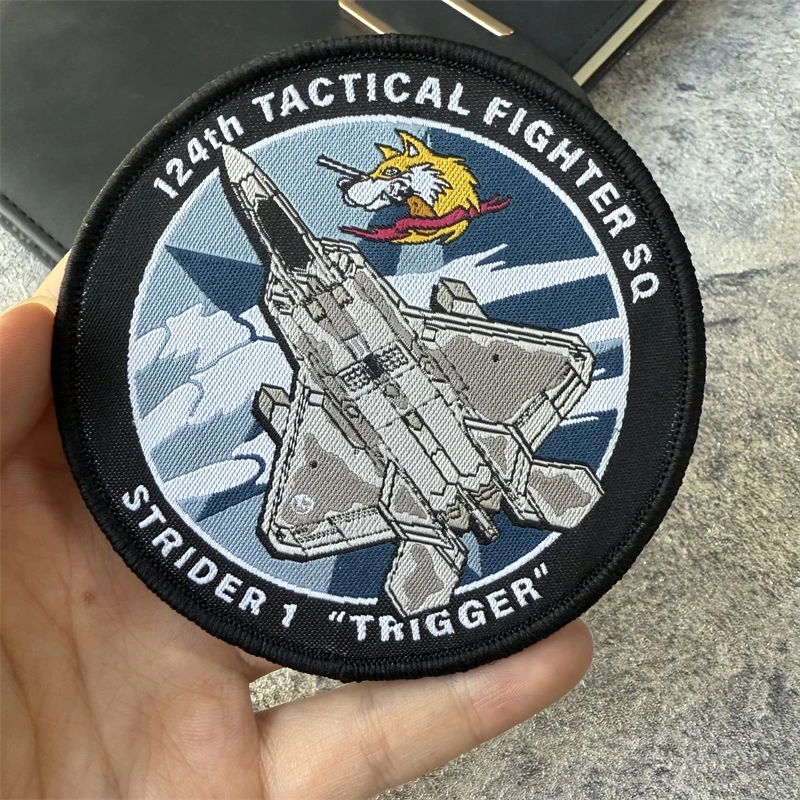 

Ace Combat Embroidered Tactical Patches Game Surrounding Hook and Loop Cloth Backpack Stickers Outdoor Morale Badge Emblems