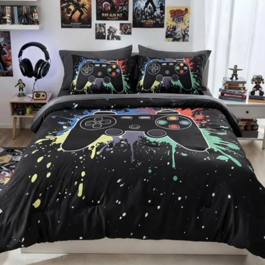 

Comforter Set for Boys - 7 Pieces Size Bedding Sets for Soft Cozy Bed in A Bag with Sheet