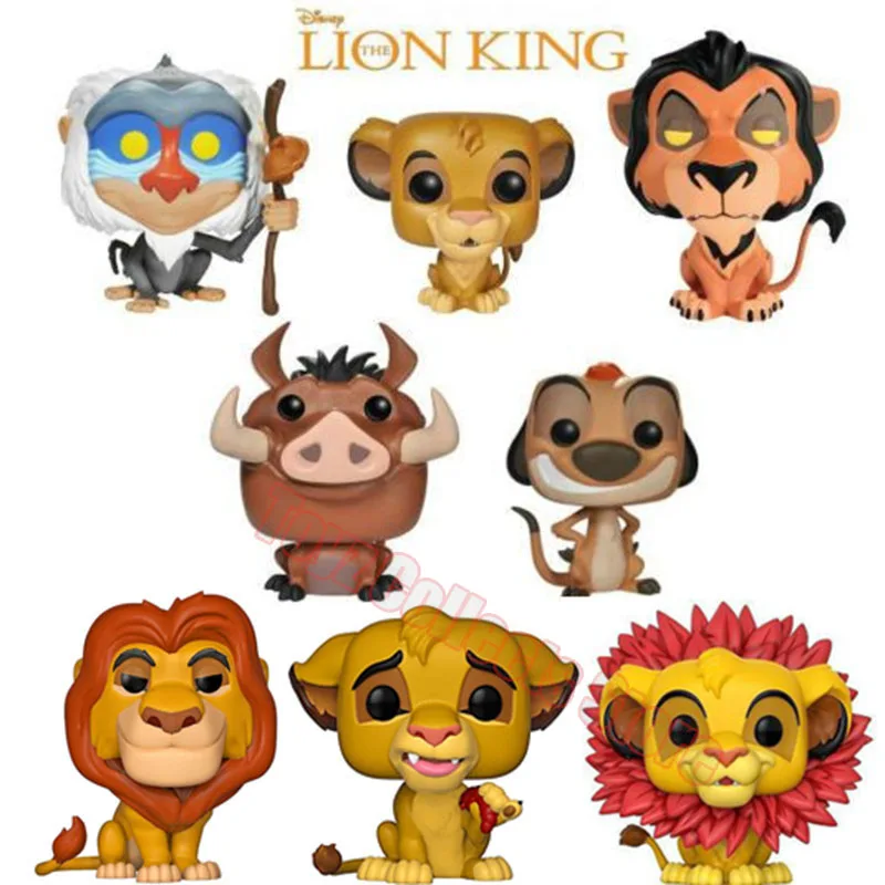 Disney Movies The Lion King Simba Scar Luau Pumbaa Mufasa Action Figure Toys Cartoon Lion King Anime Figures Dolls Collection