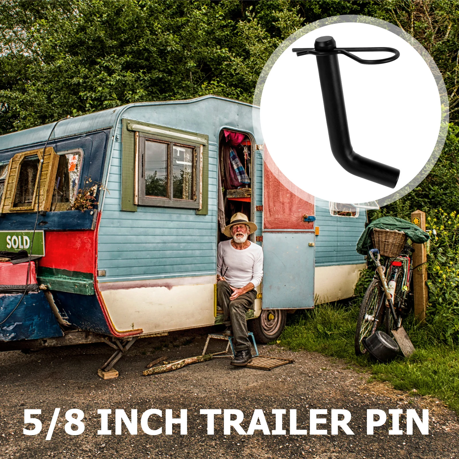 

2Pcs Trailer Hitch Pin Flexible Iron Rust Resistant Tow Bar Locking Pin for Car Trailer Accessories Towing Hook Receiver Lock