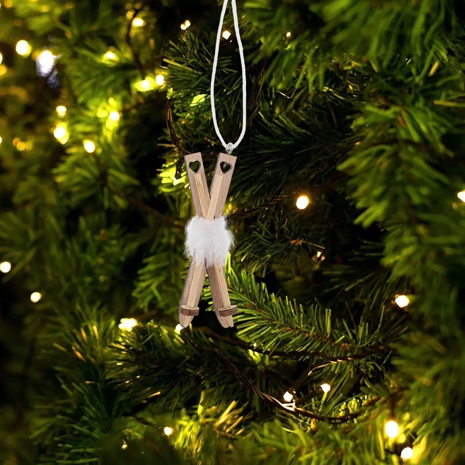 

10Pcs Christmas Tree Hanging Mini Wooden Sleigh Ornaments Rustic Holiday Pendant DIY and Table Decoration