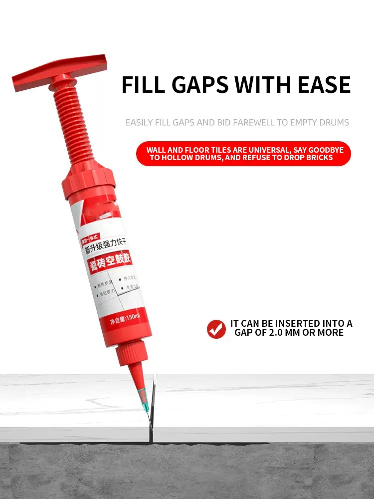 Imagem -03 - Quick Drying Ceramic Tile Hollow Drum Adesivo Forte para Reparar Tile Warping Injection Fill Special Adhesive