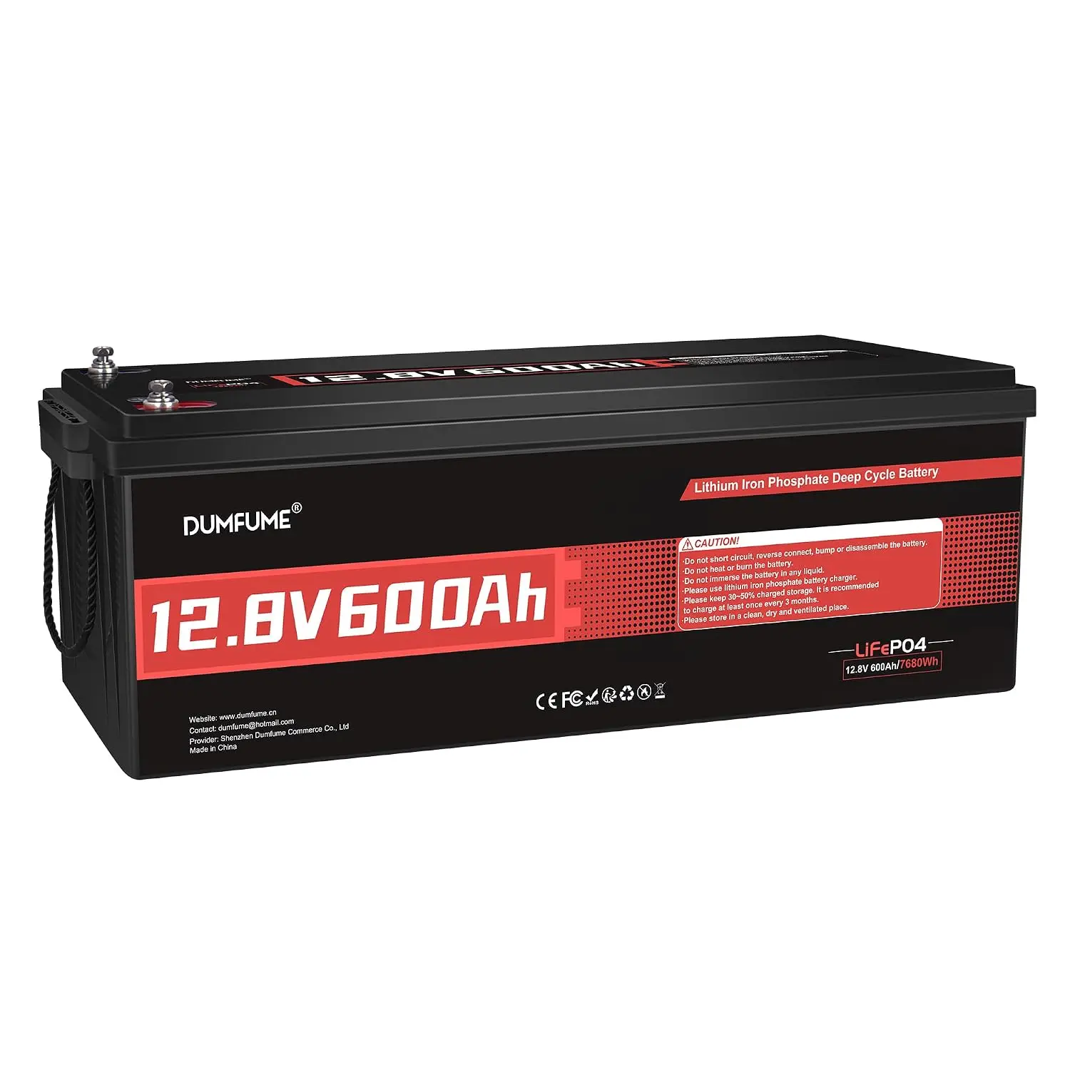 12V 600Ah LiFePO4 Battery, Built-in 200A BMS, 7680Wh Energy 10000+ Deep Cycles Rechargeable 12 Volt Battery Perfect,Custom