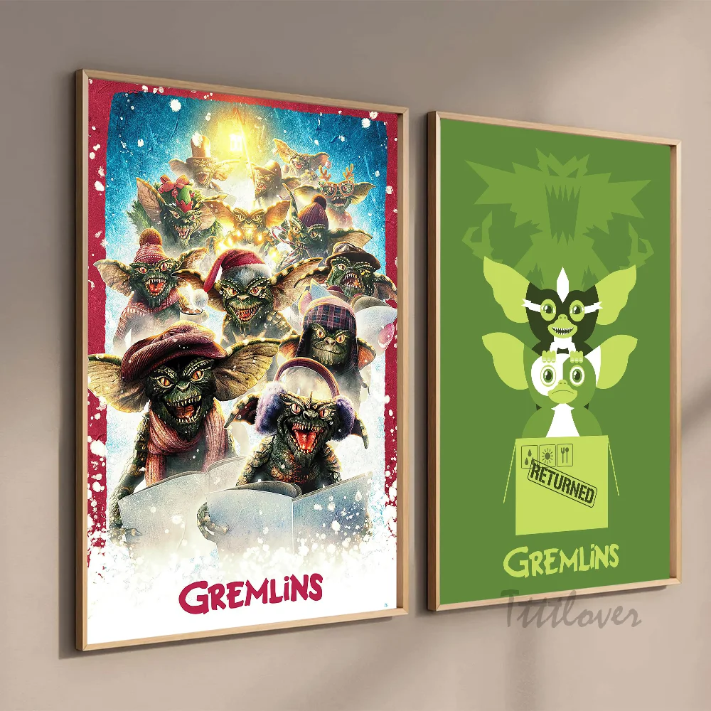 Gremlins Movie Poster Stickers Art Wall Murals Decor Game Room Decor Gifts HD Painting