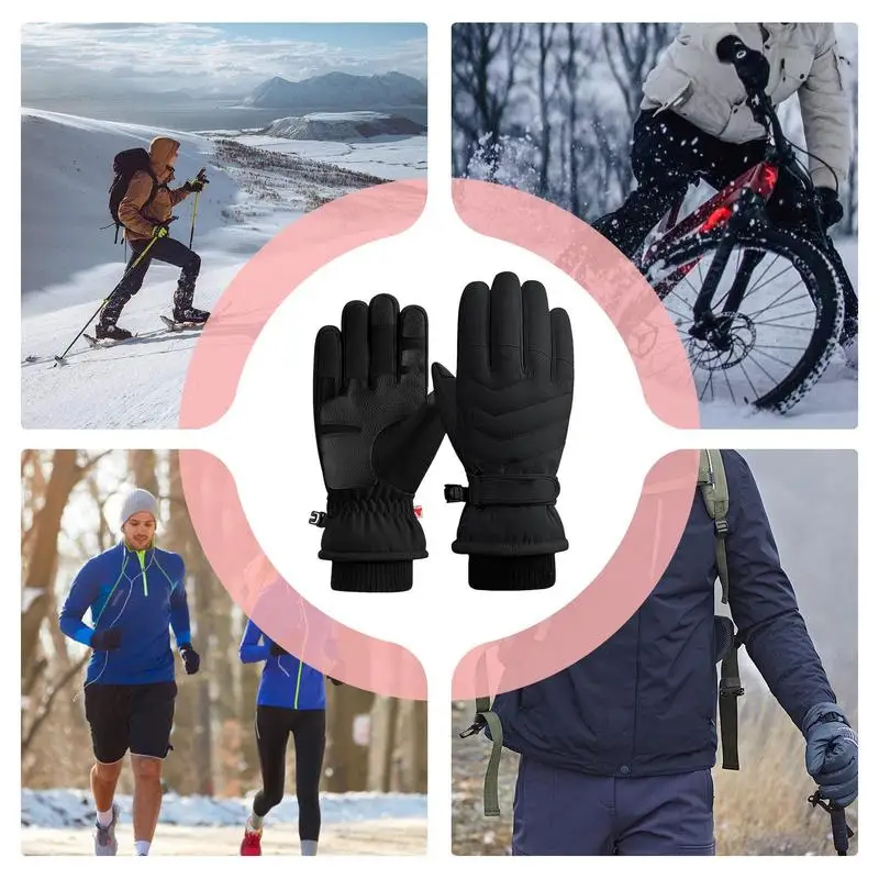 Winterhandschuhe, Touchscreen-Handschuhe, Touchscreen-Finger, rutschfeste Winterhandschuhe, verdickte isolierte Damen-Winterhandschuhe zum Fahren