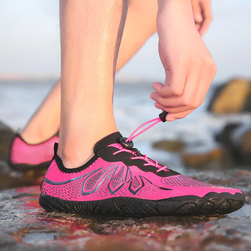 Zapatos descalzos de agua para hombre y mujer, sandalias deportivas ligeras de secado rápido para senderismo, calzado de entrenamiento al aire libre con luz nocturna 35-46