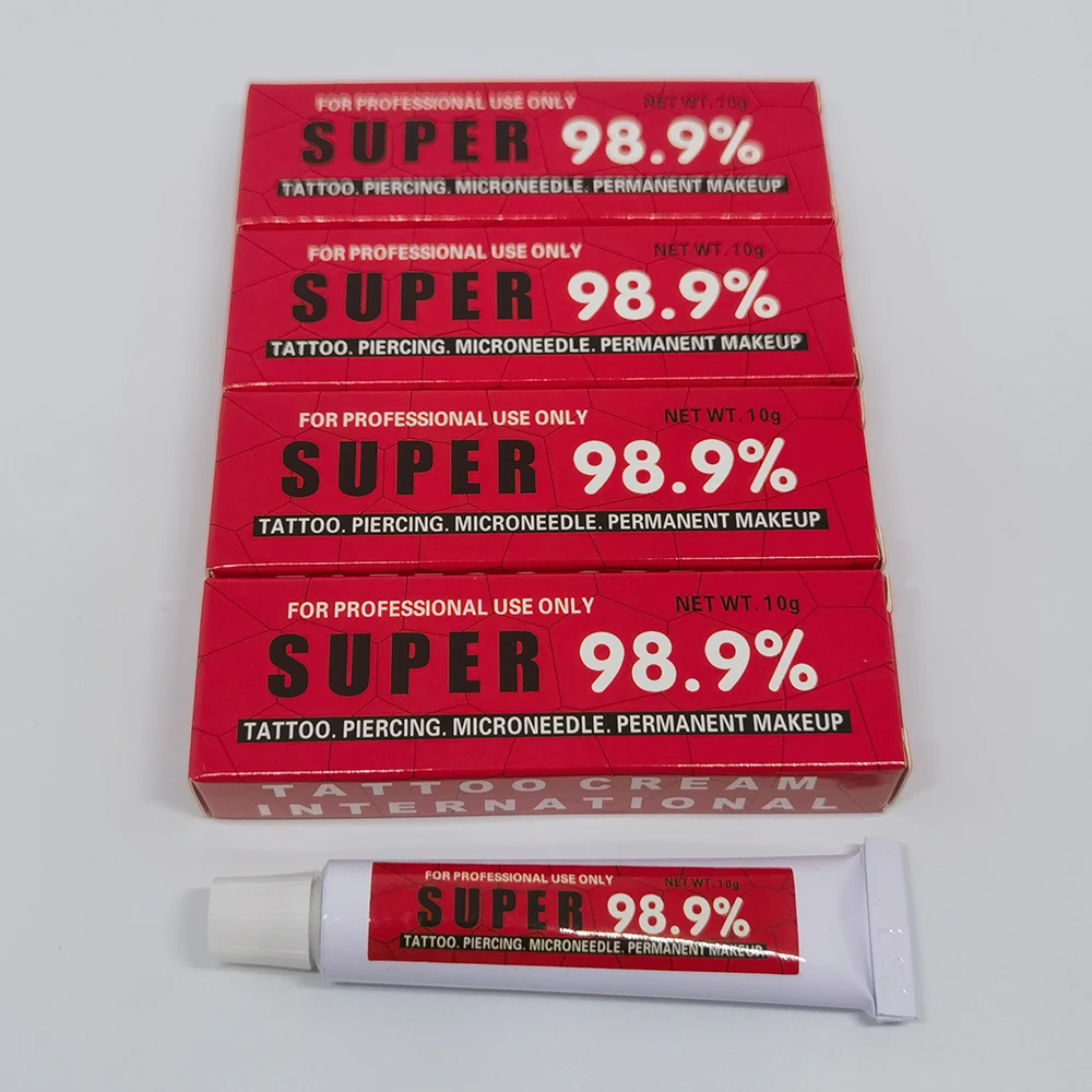 Crème de tatouage rouge super 98.9%, pour maquillage en continu, pour microblading, pour les yeux, lèvres, auxiliaire, 10g