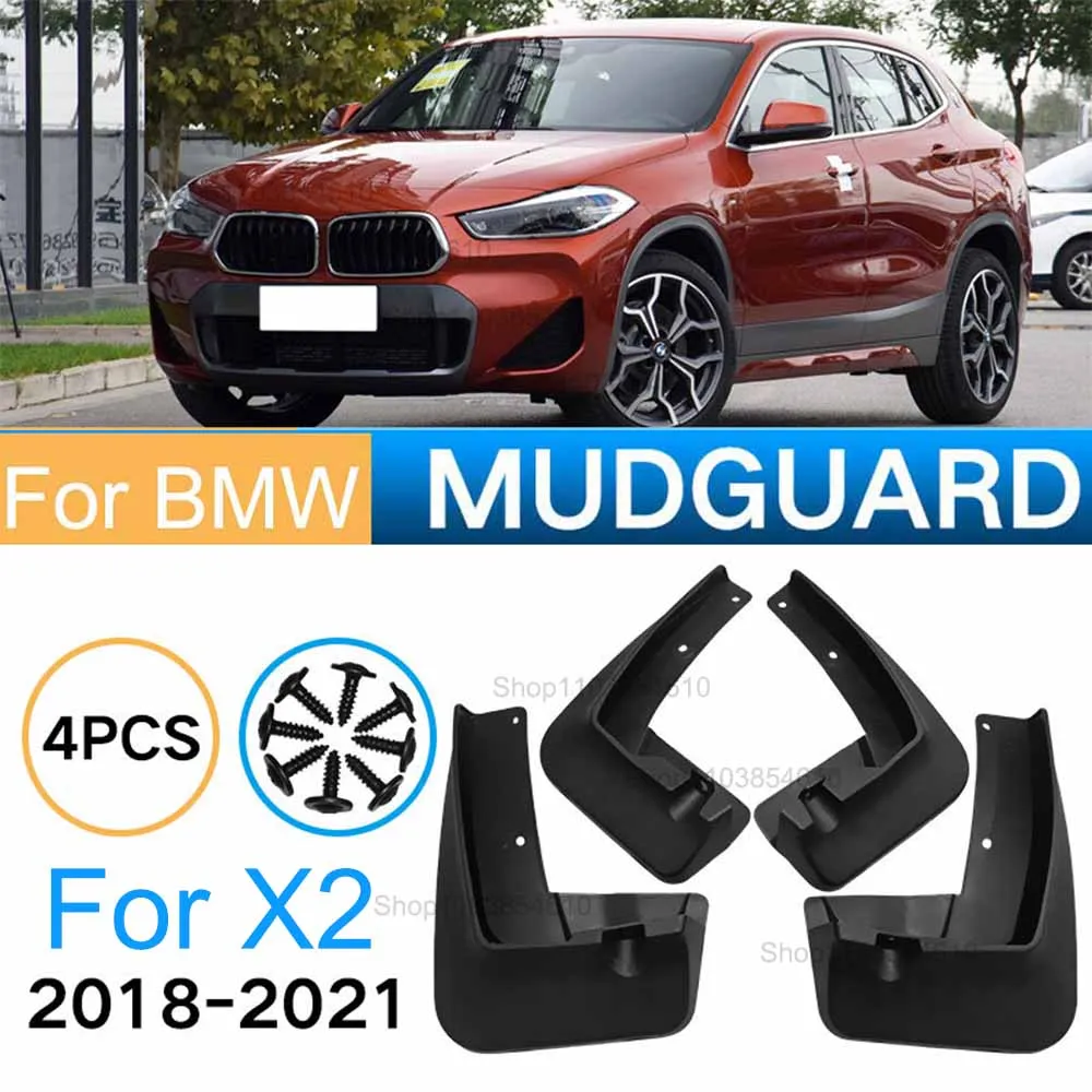 

4x for BMW X2 2018 2019 2020 2021 Mudguards Fender Flare MudFlaps Guard Splash Fender Cover Accessories