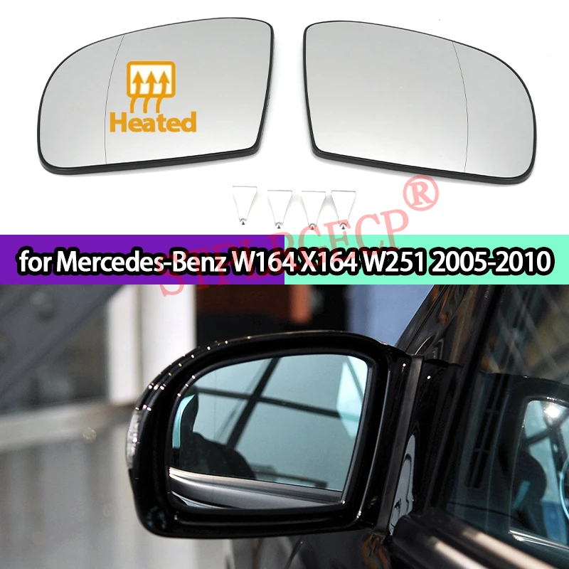 Für Mercedes-Benz W164 X164 W251 2005-2010 Links Rechts Türseitenspiegel Glas Beheizt Klar Rückspiegel Nur LHD