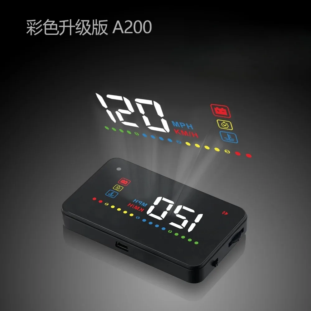 Car Head-up Display Portable HUD High Definition Obd Vehicle Speed Projector Automotive General A200 Display
