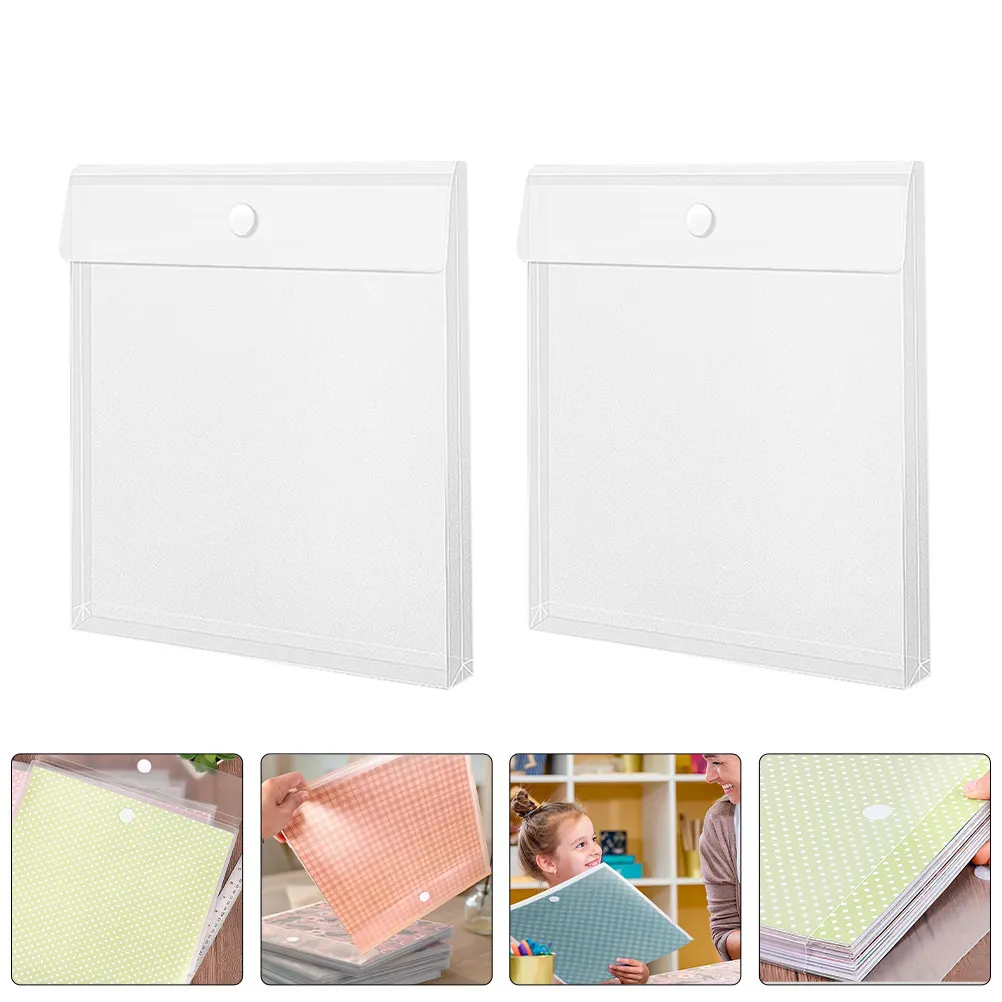 

Набор из 12 прозрачных пластиковых пакетов для хранения документов, бумаги для скрапбукинга, файлов, виниловых фотографий и других принадлежностей для рукоделия
