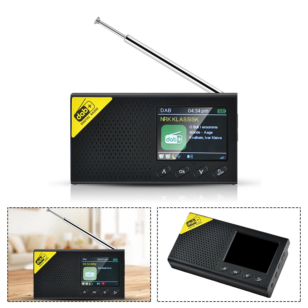 12*6.4*2.4 سنتيمتر DAB راديو رقمي المدمجة المحمولة Dab راديو استقبال الصوت 20 محطة ذكريات حساسية عالية إشارة الاستقبال #5