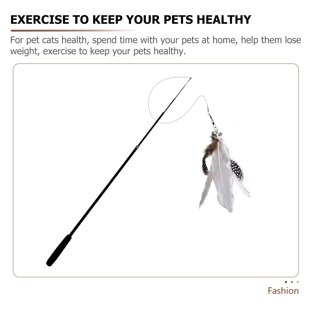 

Pole Pet Chasing Plaything Cat Teaser Telescopic Kitten Chasing Black For Indoor Cats Pet Interactive Plaything Wand