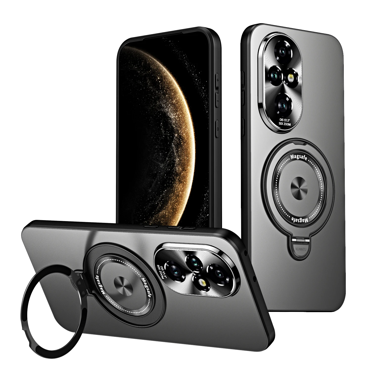 

Силиконовый чехол для телефона Honor 200 300 Pro, металлический кольцевой держатель, кронштейн, защита объектива, мягкие чехлы, беспроводная зарядка