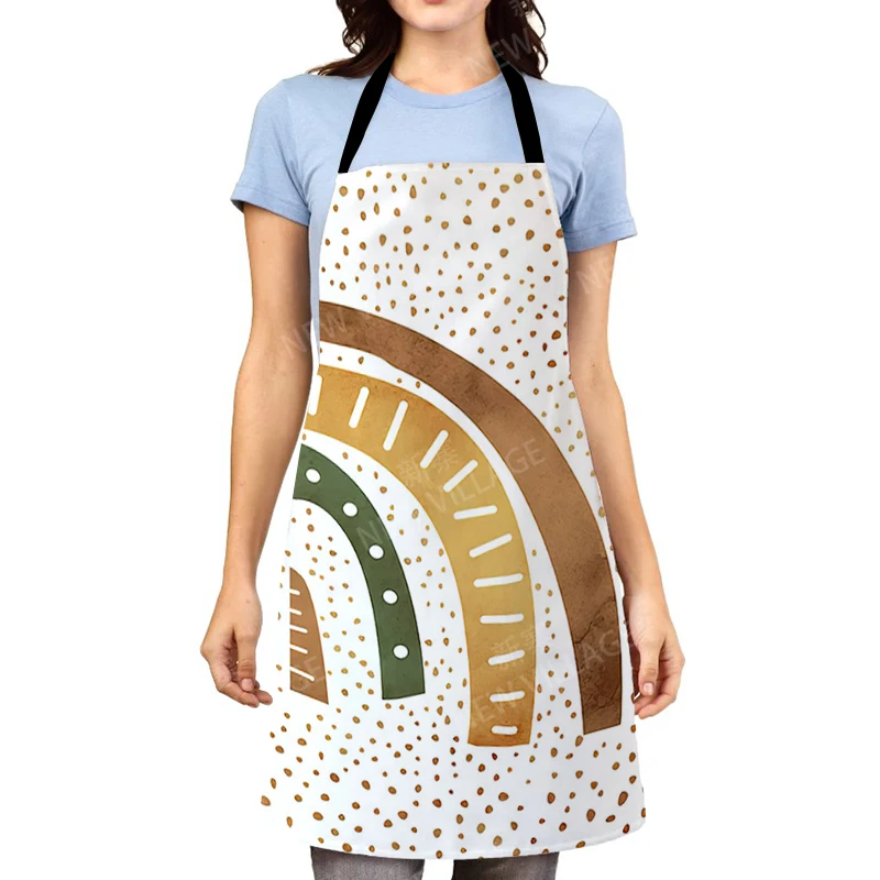 Aesthetic Women kitchen apron kids original Children Waterproof girl  princess waiter work apron oil proof nordic boho plant