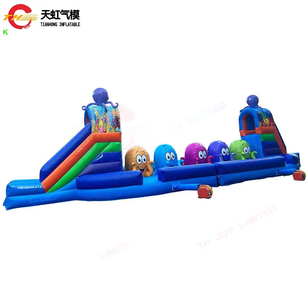 Pelotas inflables grandes de 17m, curso de obstáculos para saltar, juego deportivo de Carnaval para correr a la venta