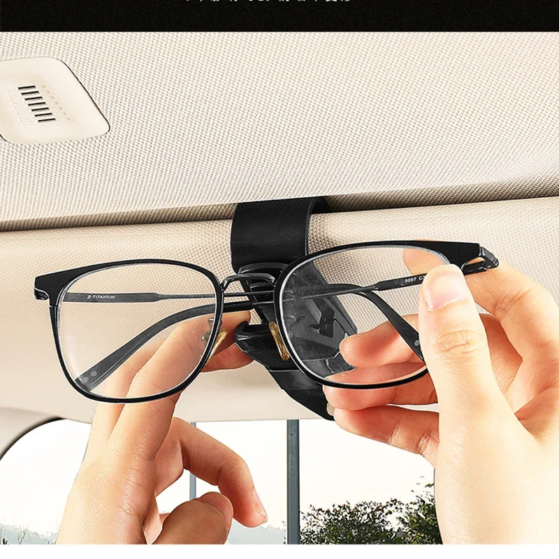 MUGEN Car Glasses Case Auto Sun Visor Glasses Holder Sunglasses Clip Card Ticket Holder Pen Case Clip Box Universal