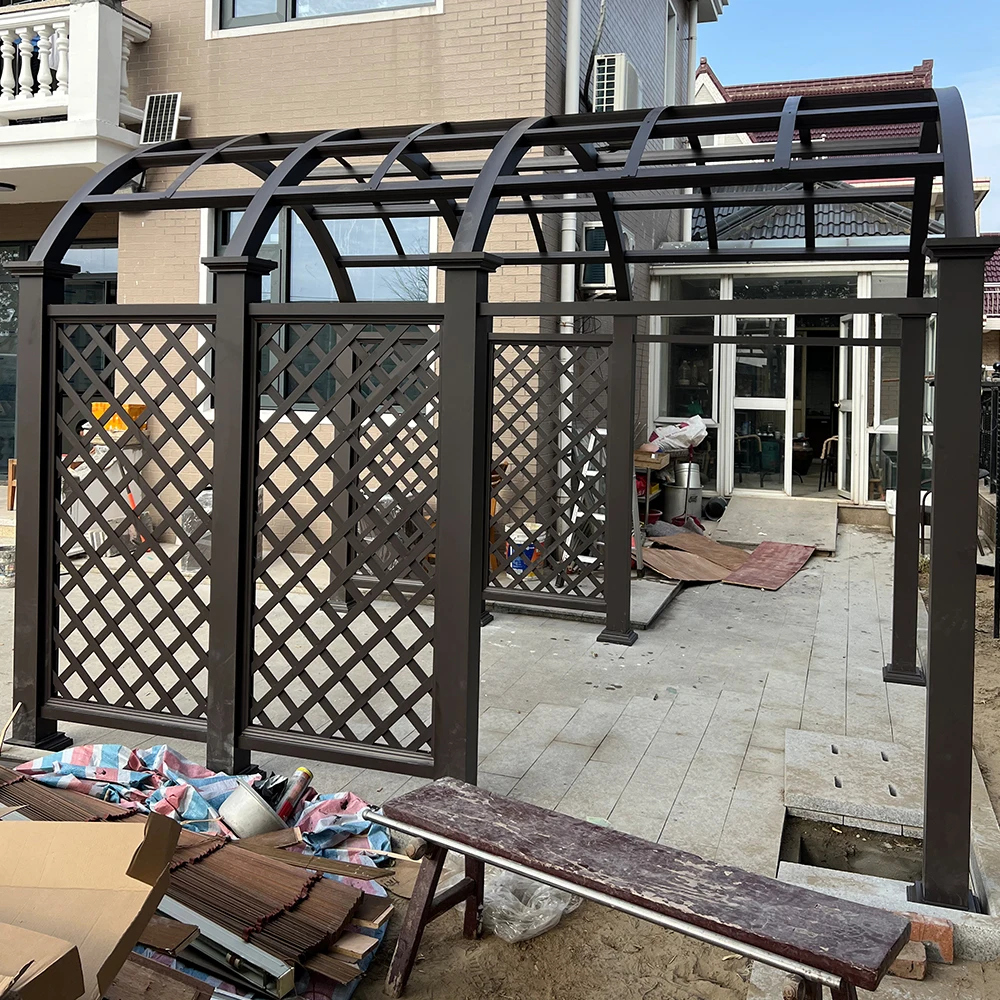 Picture 4: Indoor Arched Trellis for Potted Plants Decorative Room Divider with Planter Boxes for Living Room Greenery