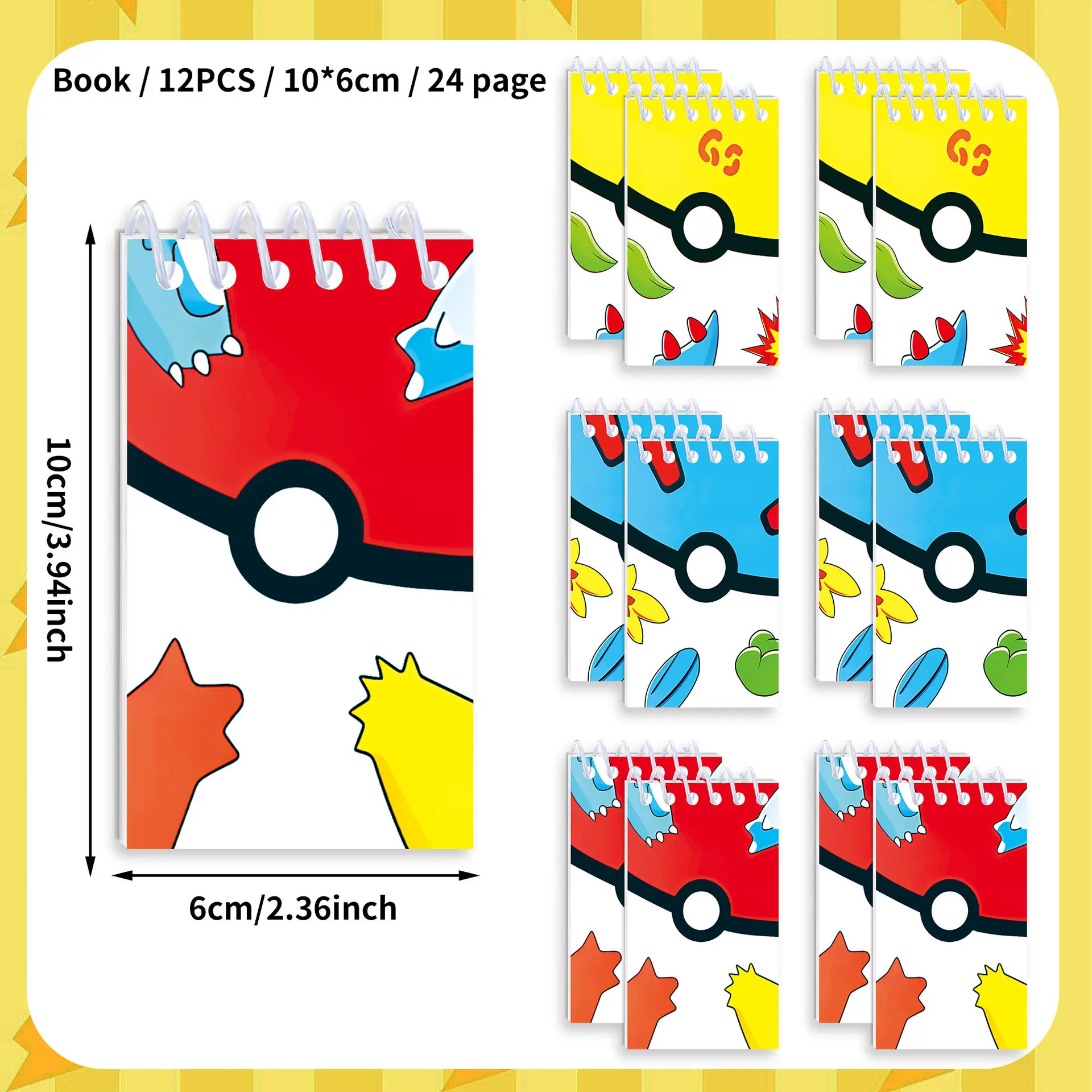 12/24PCS Pokémon Series Notepads. Suitable for School and Office Notes. Back-to-School Stationery Gift. image 2
