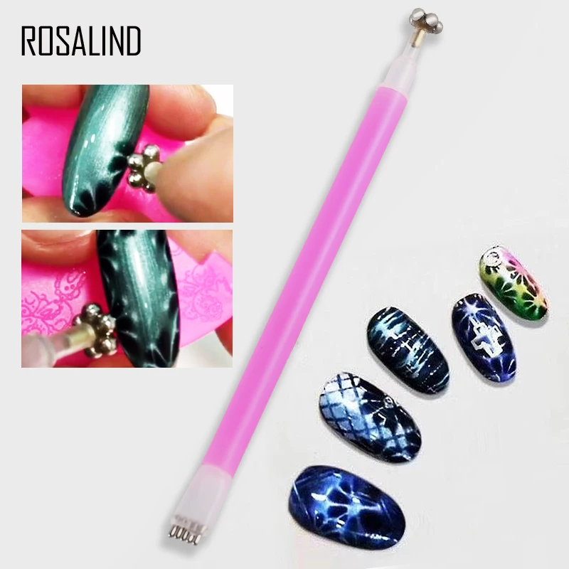 ROSALIND Professional Cat Eye Nail Polish Magnet Stick Manicure Tool For Strong Magnetic Effect UV Cat Eye Gel Nail  Art Tools