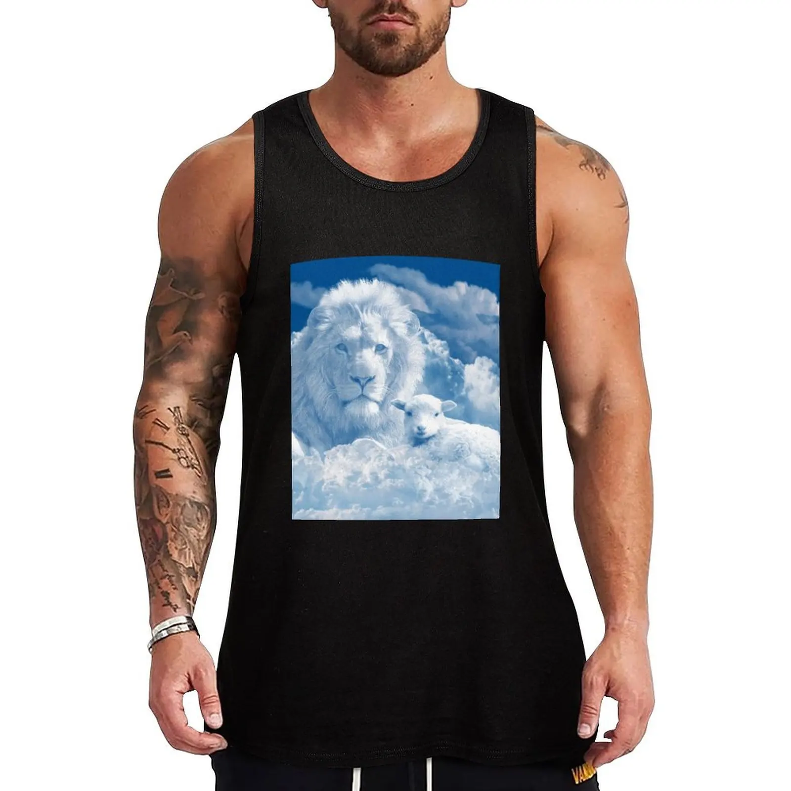 Lion and the Lamb Tank Top Thin Breathable Tank Top Summer Cool Sleeveless Top