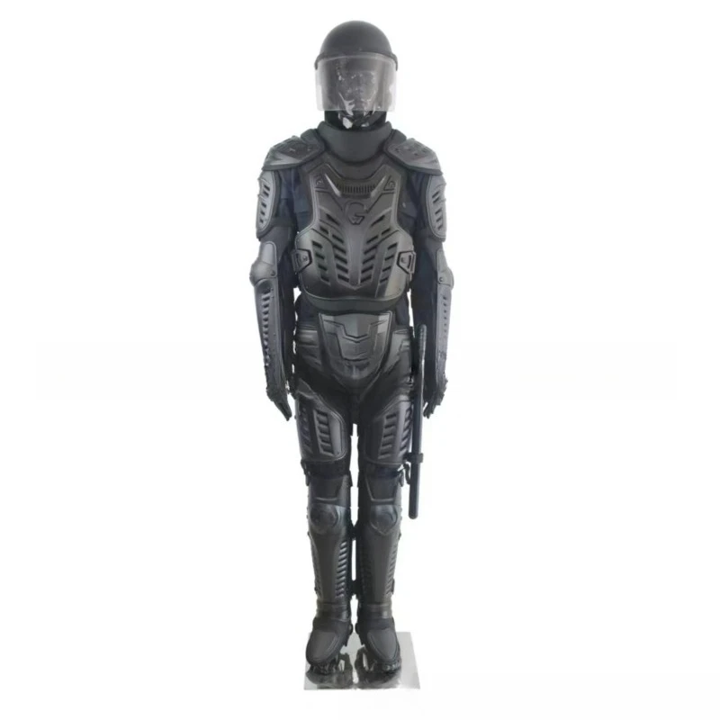 

Black riot suit, full body protection, flame retardant hard armor suit, standard riot suit, anti-cutting and anti-cutting.