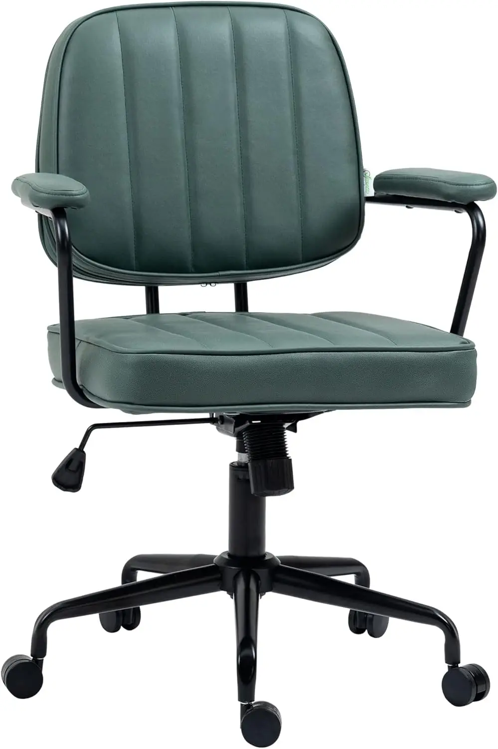 Home Office Chair, Microfiber Computer Desk Chair with Swivel Wheels, Adjustable Height, and Tilt Function, Green