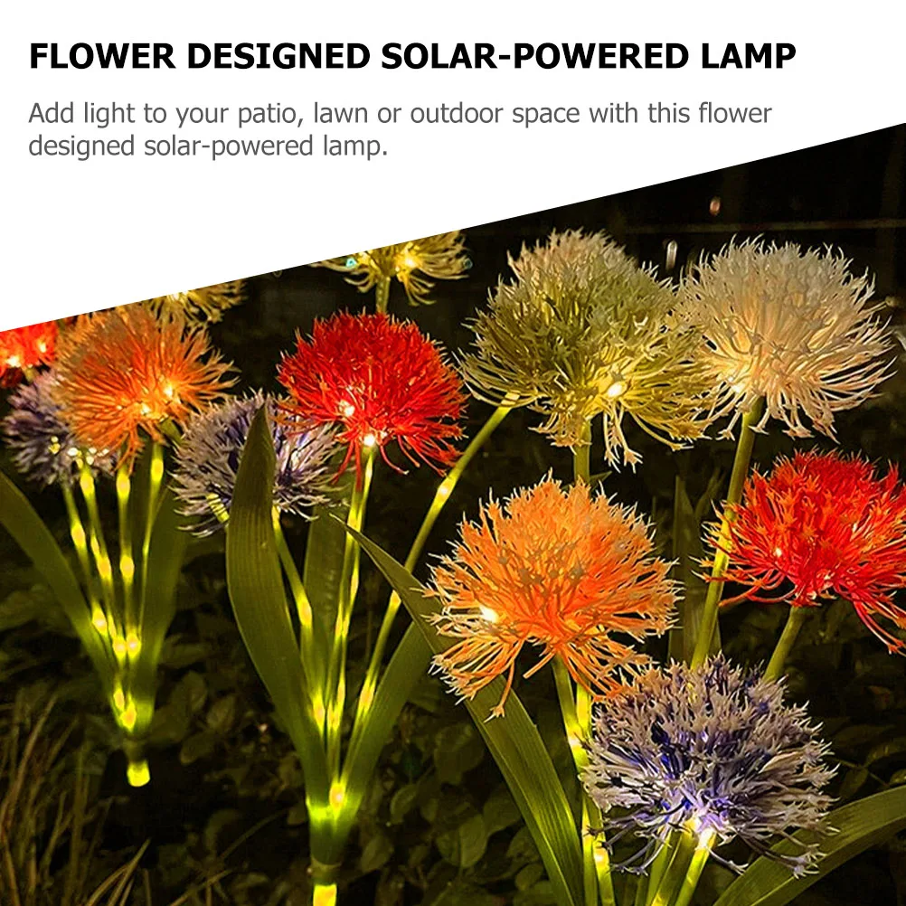 

2pcs Dandelion Lamp Garden Lights Decorative Outdoor Flower Design Garden Decor Lighting Yard for Lawn