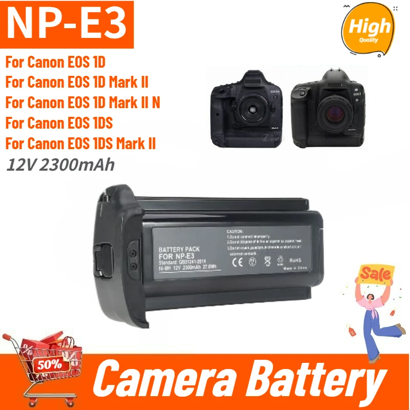 

High Quality NP-E3 Camera Battery 12V 2300mAh for Canon EOS 1DS Mark II,EOS 1DS,EOS 1D,EOS 1D Mark II,EOS 1D Mark II N,Brand New