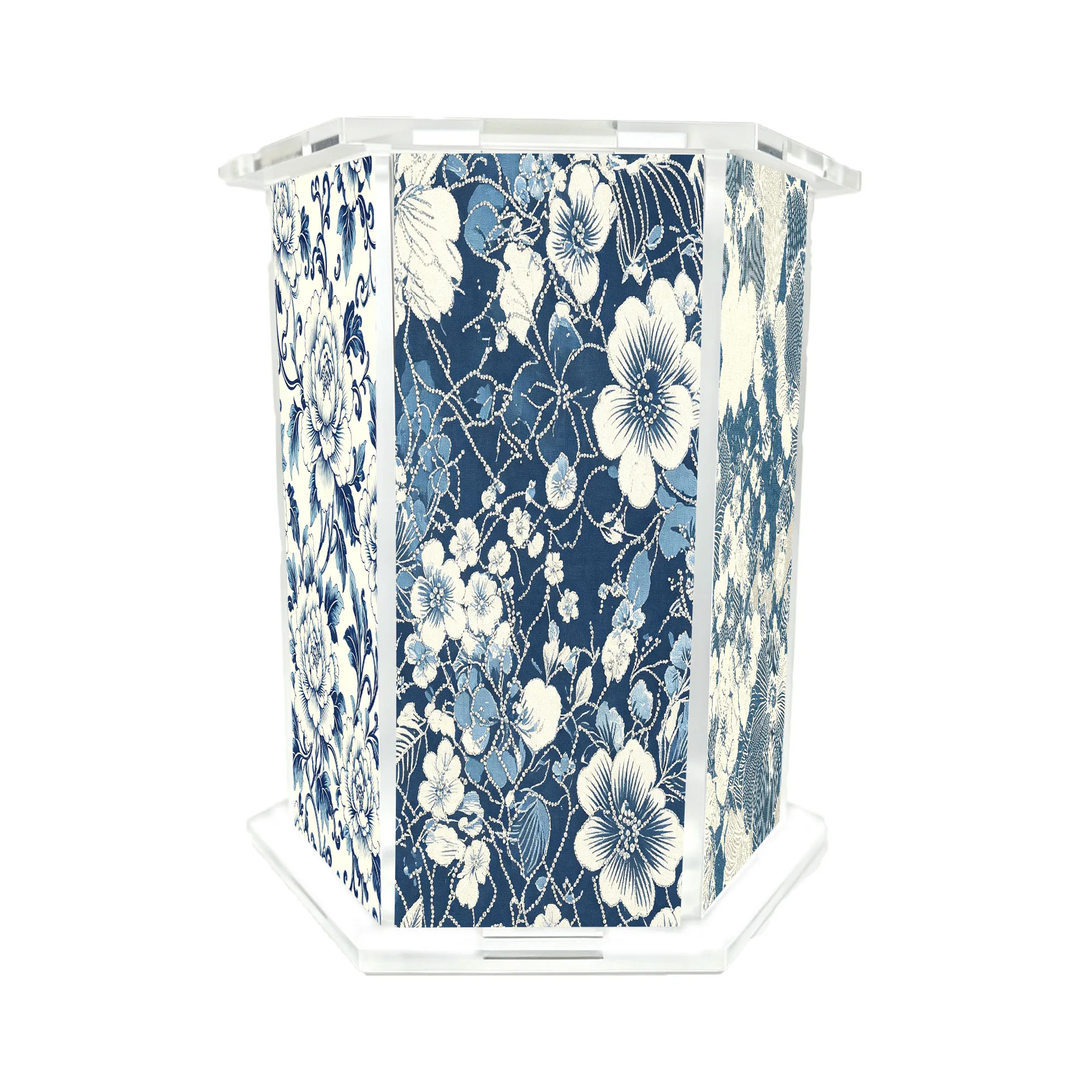 1PC Blue and White Porcelain Flower Series Pen Holder Holiday Party Gift Suitable for Giving to Family, Friends, and Colleagues